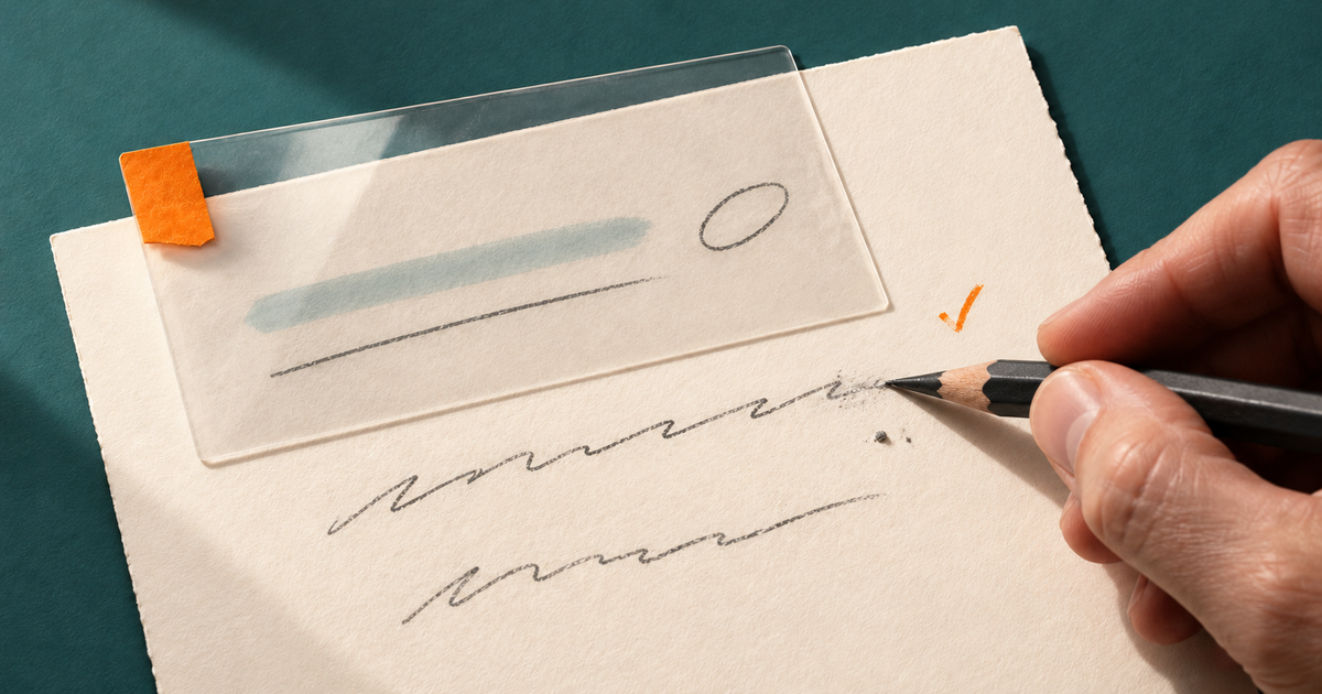 A hand corrects a relationship note beneath a removable transparent assistance layer, illustrating human review in an AI personal CRM.
